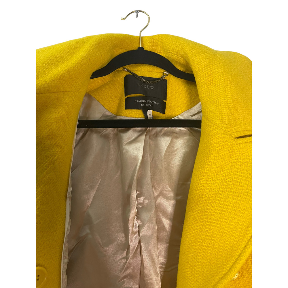 J. Crew Women's Double-Breasted Pea Coat in Bright Yellow - Picture 4 of 4